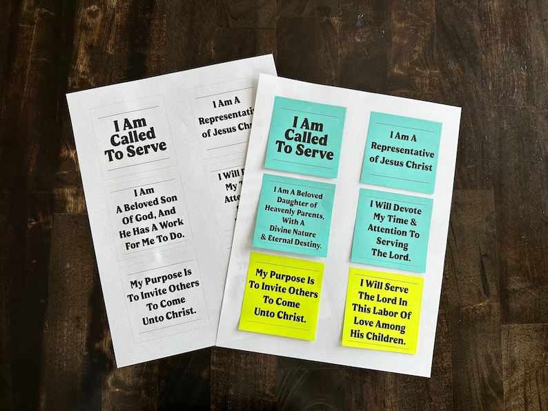 LDS Missionary Mission Call Sticky Note Reminders - Etsy