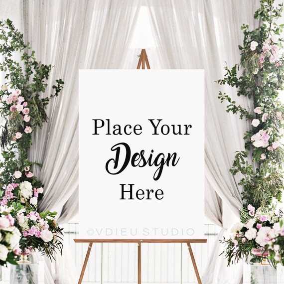 Poster Mockup Wedding Sign Mockup Easel Sign Mockup Poster