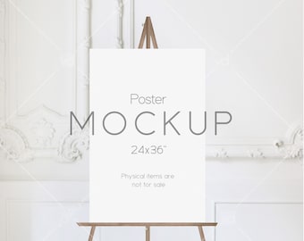 24x36" Poster Mockup: Wedding Welcome Sign, Easel Display (Digital Download)