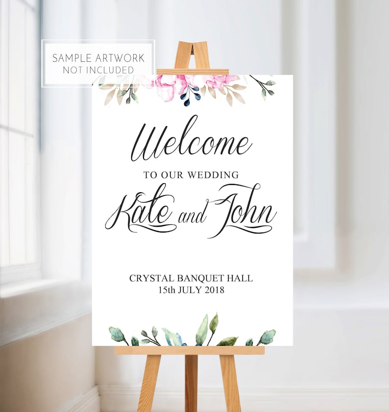 Download Easel Mockup White Poster Mockup Wedding Sign Mockup Sign ...