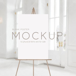 Easel Mockup, Bridal Shower Sign Mockup Image, Welcome Sign Mockup, Wedding Stationary Mockup, 24X36" POSTER, VDieu-299