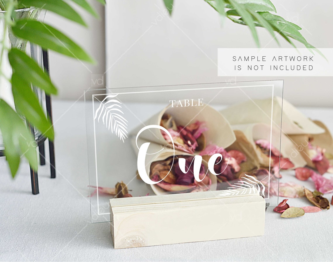 Download 5x7 Horizontal Acrylic Sign Mockup Gift Sign Mockup Table | Etsy