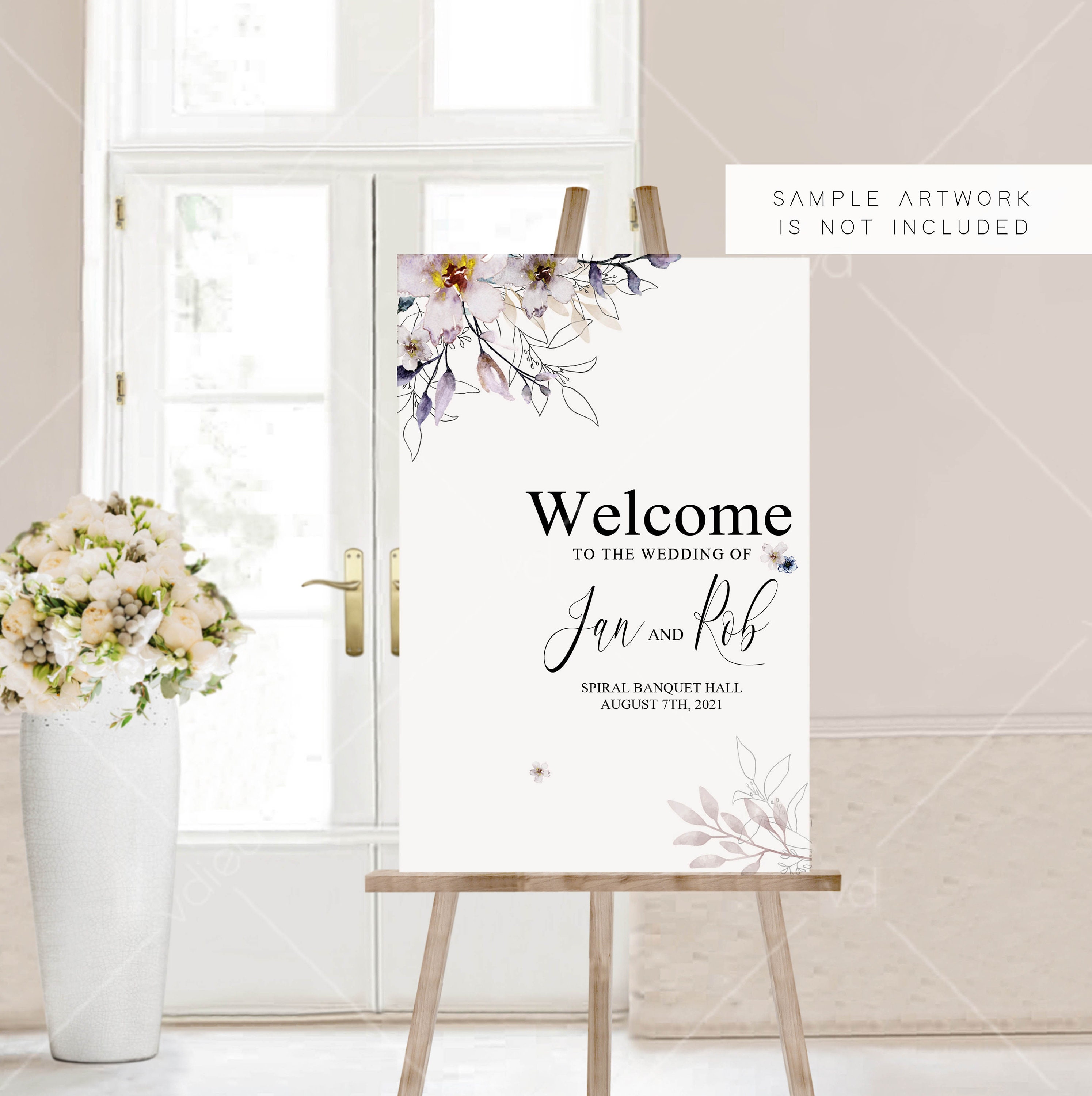 Download Welcome sign mockup Wedding Easel Mockup Baby Shower ...