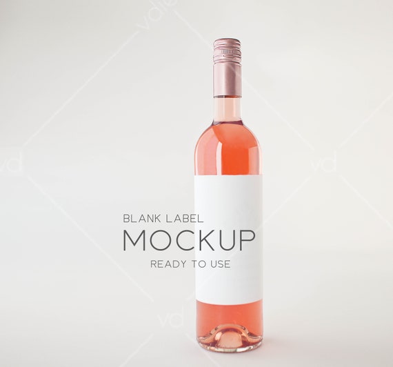 Download Wine Bottle Mockup Image Rose Bottle Mockup Image Wine Label Etsy
