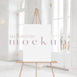 Welcome Sign Mockup, 18x24" Mockup, Wedding Easel Mockup, VDieu-482