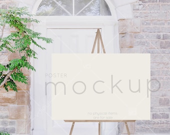 Easel Sign Mockup Image: 24x36" Wedding Poster (Digital Download)