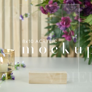 8x10&quot; Acrylic Sign Mockup: PSD Smart Object (Digital Download)