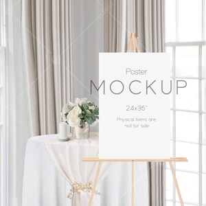 Poster Easel Mockup, Bridal Shower Mockup Image, Welcome Sign Mockup, Frame Mockup, Wedding Stationary Mockup, VDieu-363