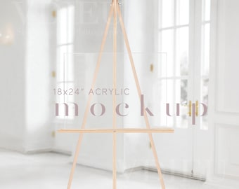 18x24" Horizontal Acrylic Sign Mockup: Wedding Welcome (Digital Download), VDieu-418
