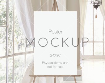 24x36" Poster Mockup: Wedding Sign, Seating Chart (Digital Download)