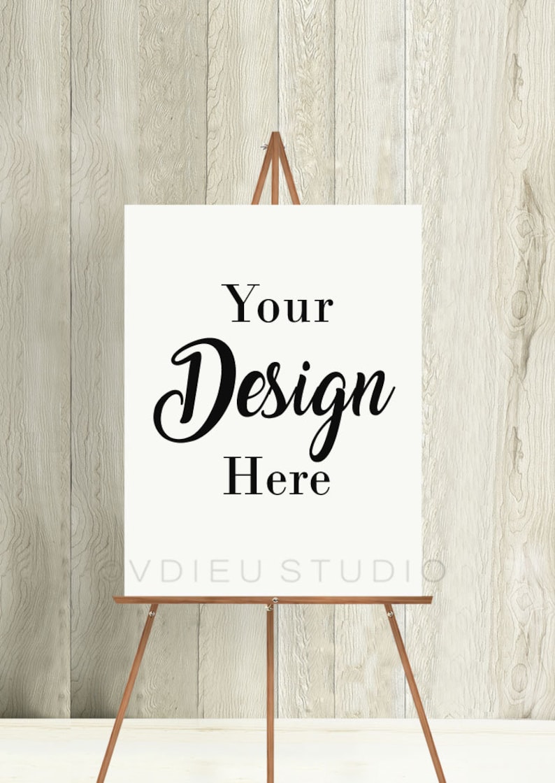 Easel Mockup Wedding Sign Mockup Bridal shower Poster Etsy