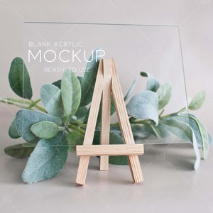 Acryl Tischschild Mockup, 150x200 PSD Tischnummer Mockup, Tischschild Mockup, Hochzeitslager Mockup, PSD Smart Objekt, VDTableSign-1