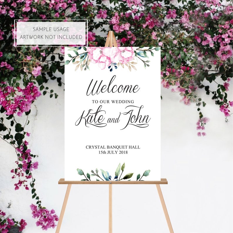 Download Welcome sign mockup Wedding Easel Mockup Wedding Sign | Etsy