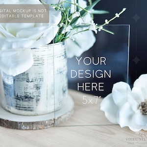5x7 Acrylic Sign Mockup: PSD Smart Object (Digital Download)