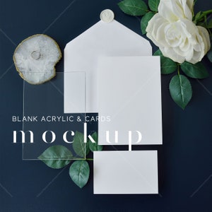 13x18cm Acryl Hochzeitseinladung Mockup, Acryl Karten Mockup, Acryl Hochzeitssuiten Mockup, Briefpapier Mockup, PSD Smart Objekt, ADDARD-12