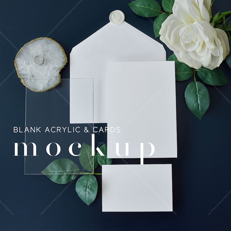 Acrylic Wedding Invitation Mockup Acrylic Card Mockup Etsy Australia