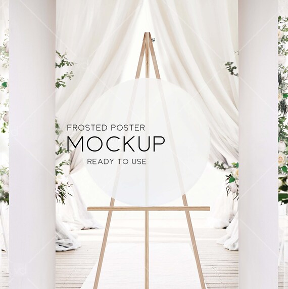 Frosted Acrylic Sign Mockup Modern Wedding Sign Mockup Round Etsy