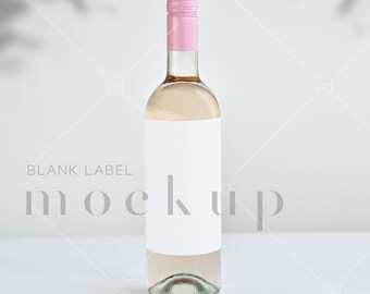 Wine Bottle Label Mockup: 2.85x5" Blank Label (PSD & JPEG Digital Download), VDWine-43