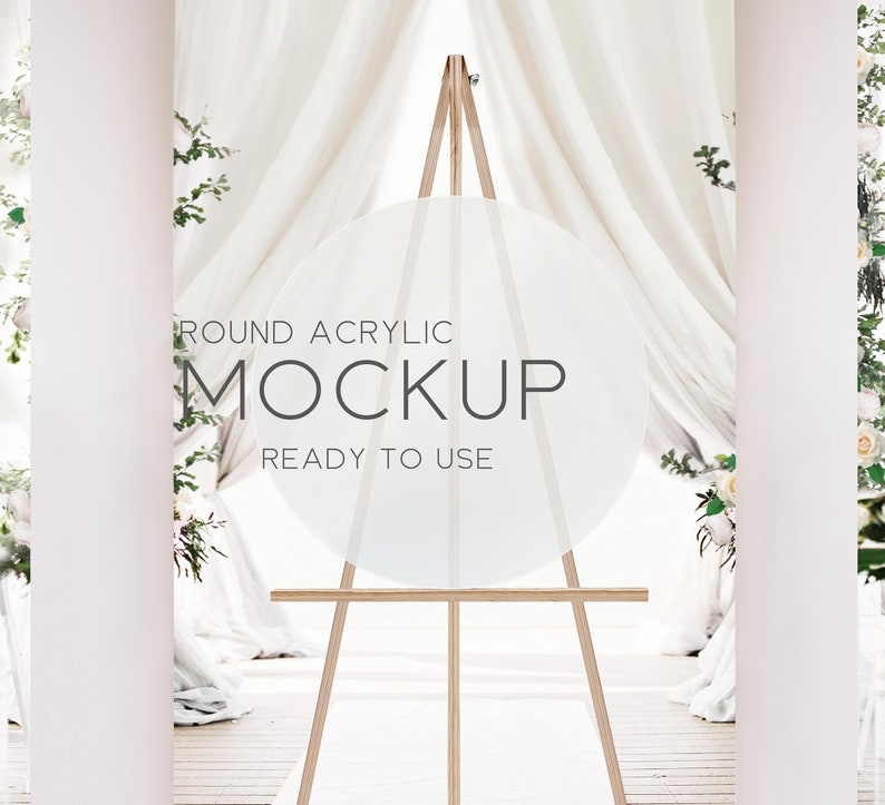 Download Frosted Acrylic Sign Mockup Modern Wedding Sign Mockup ...