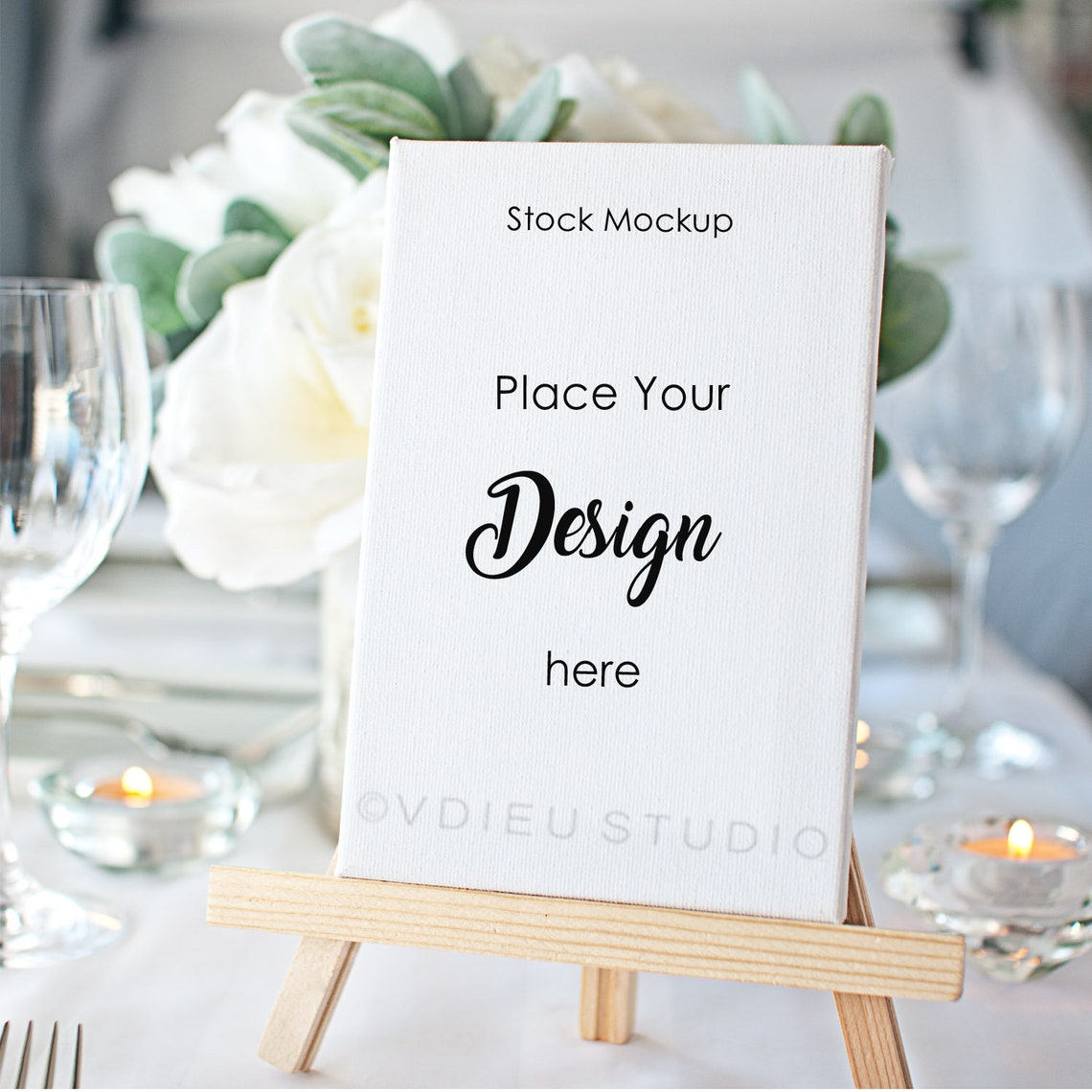 Download Table Card Mockup Image Table Number Mockup Wedding Sign | Etsy
