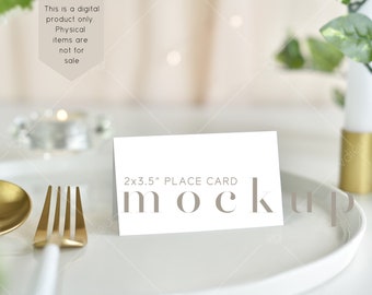 Wedding Place Card Mockup: Modern Stationery (Digital Download)