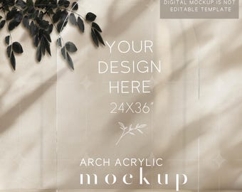 Mockup acryl bord van 24 x 36: bruiloft- en welkomstbord PSD (digitale download)