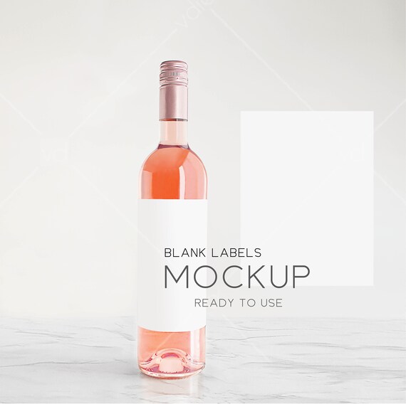 Download Wine Bottle Mockup Image Rose Bottle Mockup Image Wine Label Etsy