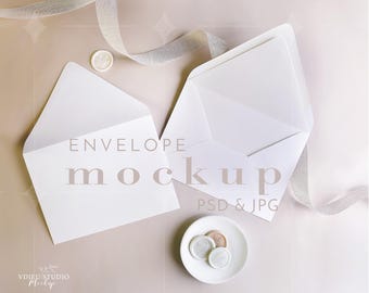 Envelopes Mockup, Envelope Liner Mockup, Wedding Envelope Mockup, VDCARD-82