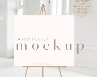 60x50" Horizontal Poster Mockup: Seating Chart Display (Digital Download)