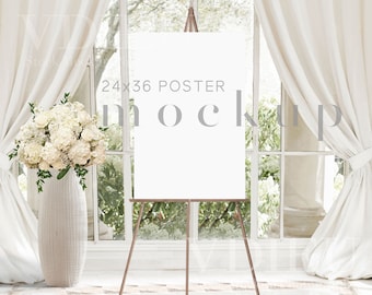 Easel Sign Mockup: 24x36" Wedding Stationery (Digital Download)