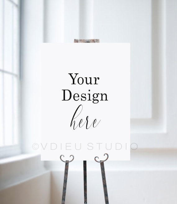 Easel Sign Mockup Bridal Shower Sign Mockup Welcome Sign Etsy