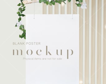 Boho Wedding Sign Mockup: 18x24 Hanging Poster (Digital Download)