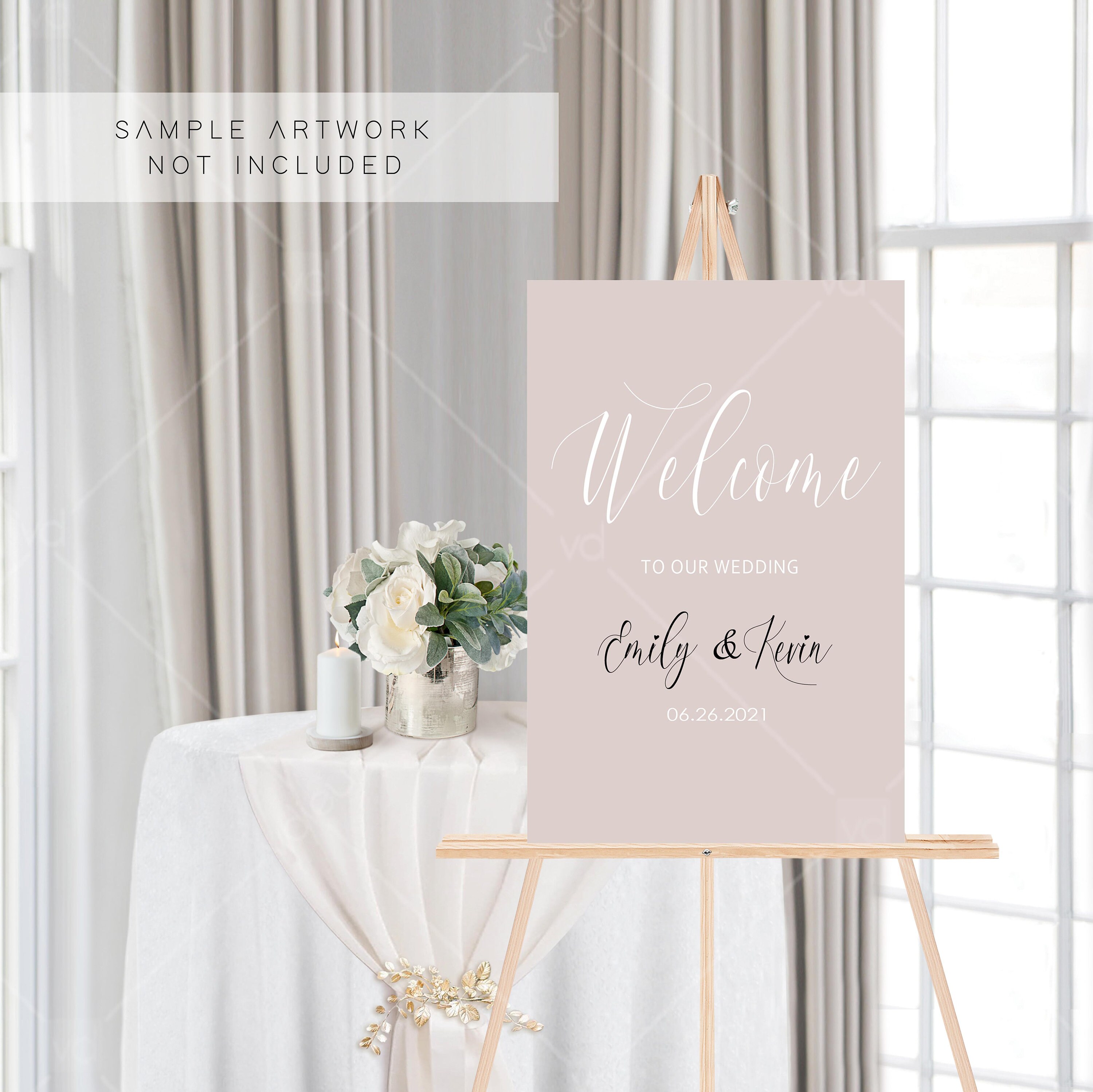 Download Poster Easel Mockup Bridal Shower Mockup Image Welcome ...