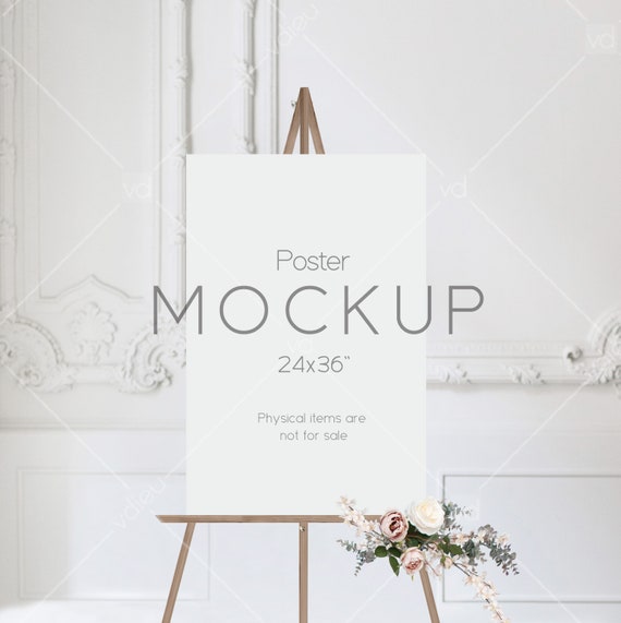 Easel Mockup, Bridal Shower Sign Mockup Image, Welcome Sign Mockup