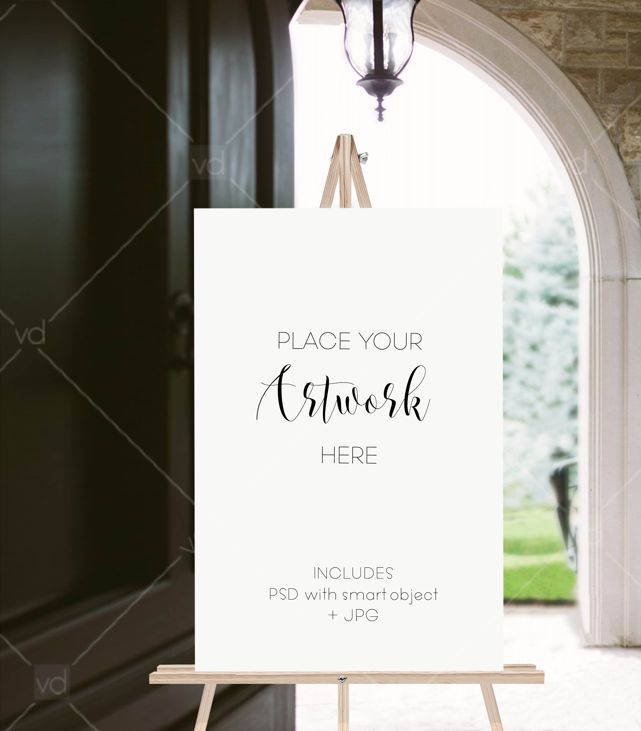 Download Blank Poster Sign Mockup Wedding Sign Mockup Ceremony Sign ...