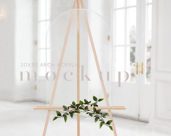 Mockup acryl bord: trouwbriefpapier (digitale download), VDieu-488