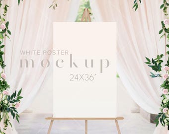 24x36 Hochzeitsschild Mockup: Vertikale Poster Vorlage (Digitaler Download)