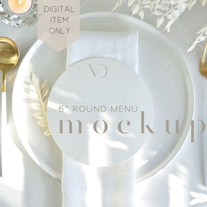 6 "Rundes Menü Mockup, Rundes Menü Mockup, Hochzeitsmenü Mockup, VDMENU-3