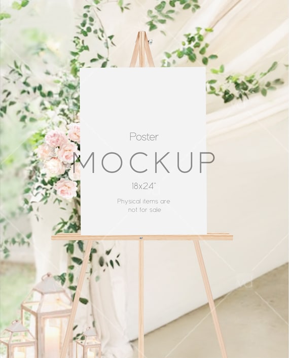 18x24 Poster Mockup, Poster Easel Mockup, Easel Mockup, Event Sign Mockup,  Vdieu-433 