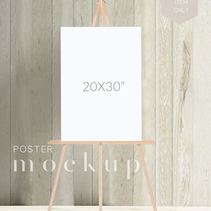 Wedding Welcome Sign Mockup: 20x30&quot; Poster on Easel (Digital Download)