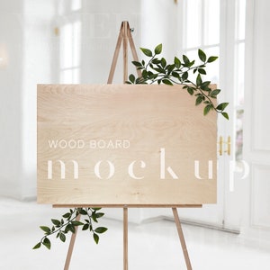 Wood Sign Mockup for Wedding, Wood Board Mockup, Welcome Wood Sign Mockup, Wood Sign Seating Chart Mockup, VDieu-486