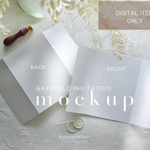 Mockup für Hochzeitseinladung, Vorder- und Rückseite, Mockup für Hochzeitseinladung, PSD DATEIEN, ADDARD-40
