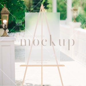 Gefrostetes Acryl, Hochzeit Acryl Mockup, Gefrostetes Willkommen Mockup, Sitzplan Mockup, VDieu-437