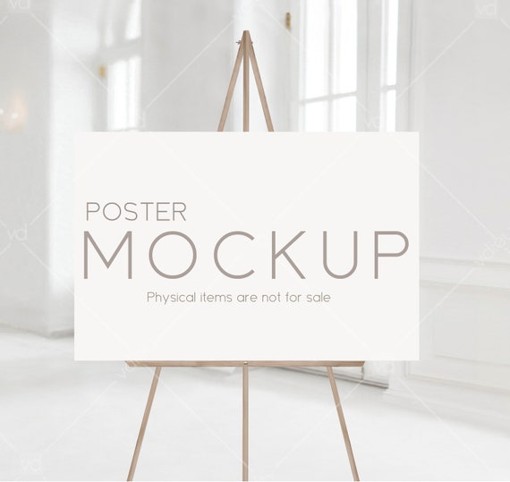 Easel Poster Mockup: Wedding Signage, Seating Chart (Digital Download)