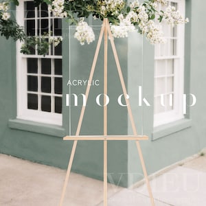 Acrylschild Mockup, Leeres Acrylschild, Willkommensschild Mockup, 24x36 "Acrylschild Mockup, VDieu-460