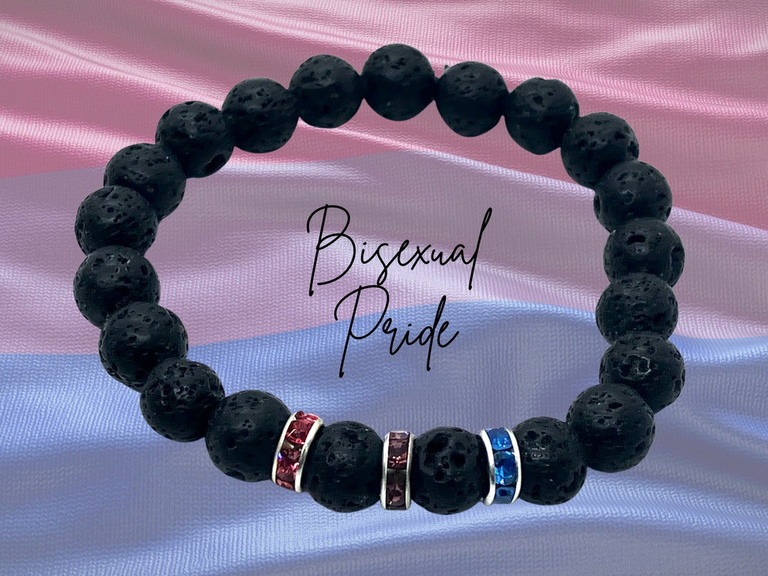 Personalized Bisexual Flag Bracelet / Pride Beaded Bracelet / LGBTQ ...