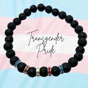 Personalized Trans Bracelet / Subtle Pride Beaded Bracelet / Minimalist / Discreet Pride / Transgender Jewelry / Trans Pride LGBT Equality