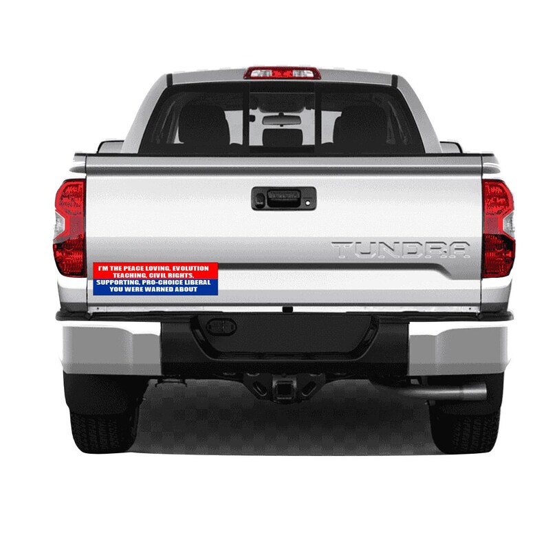 Peace Loving Liberal Bumper Sticker – Funny Political Decal, Pro Choice Civil Rights Equality Decal, Progressive Gift for Democrats image 4