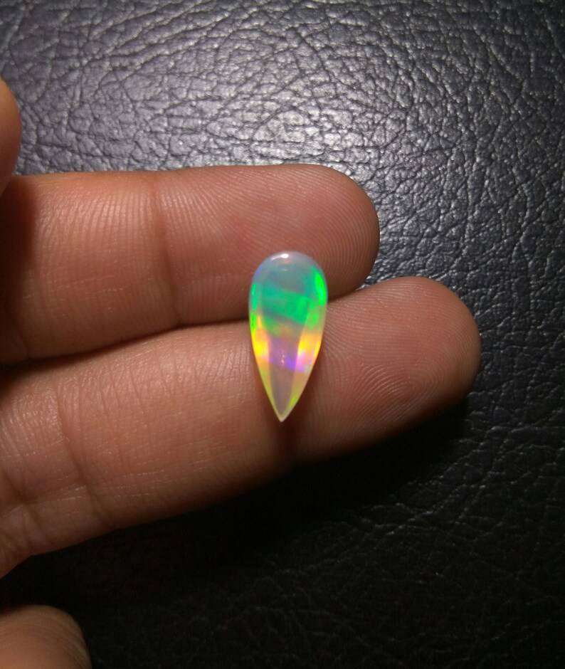 Pear opal cabochon-loose opal stone-Jewelry Supply-TCW 3.1 Carat-KK14 Pear shape Welo opal Opal-Fire Opal-Natural Ethiopian opal