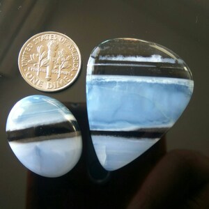 Top quality Owyhee blue opal / Blue opal cabochons  / wire wrap stones / Jewelry supply / Creative jewelry / Handmade jewelry / Boho / BO8